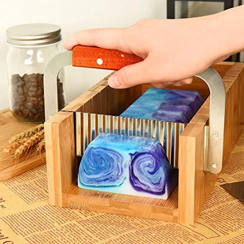 YoleShy Soap Cutter Set, Wood Molds Tool for Soap Making Loaf Cutting