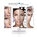 Lighted Makeup Mirror with Magnification - Trifold Desktop+10x Magnifying Cosmetic Mirrors - Vanity Makeup Mirror with Led Lights - Battery or Electric - Already equipped with long 6.6 ft Cord+Charger