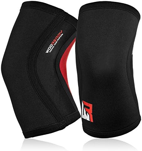 WODReady Knee Brace Compression Support Sleeve (1 Pair) - Great for Weightlifting, Powerlifting, Bodybuilding, Squats, Deadlifts, CrossFit, Exercise, Football - 5mm XLarge (15.7 - 17 in.)