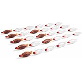 LEQC 100 Pack Fish-Shaped Soy Sauce Squeeze Bottles, 8ml Mini Condiment Containers with Leak-Proof Caps, Refillable Plastic Sauce Bottles for Sushi, Takeout, Bento Boxes &amp; Lunches