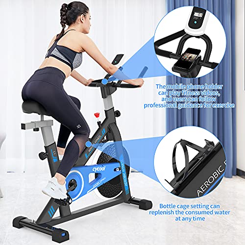 cycool Exercise Bike C1 Belt Drive Stationary Bike Indoor Cycling Bike