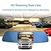 Cinlitek HD Mirror Car Dash Cam Front and Rear Dual Dash Cam Rear View Mirror Camera,5 Inch IPS Screen Back up Car Camera 1080P Super Night Vision with Waterproof Reversing Cam, Dash Camera for Cars