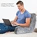 XL Reading Pillow for All Ages Machine Washable Velvet Cover Soft, Breathable, for Sitting, Reading, TV, Laptop Use Shredded Foam Backrest Pillow with Arms by YesIndeed, 2 Colors