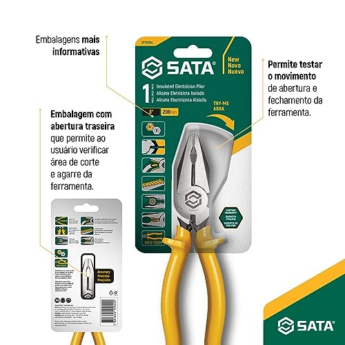 Alicate Para Eletricista Isolado 8 - SATA - ST75104L