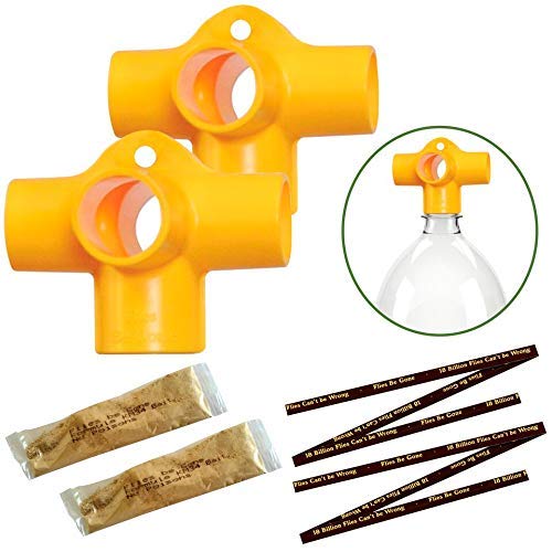 Flies Be Gone Monster SODA Bottle Fly Trap KIT(2 Pack) Reusable, 100% Non-Toxic - //medicalbooks.filipinodoctors.org