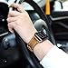 Mkeke Compatible with Apple Watch Band 38mm 40mm Genuine Leather iWatch Bands Vintage Brown
