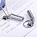 HooAMI Pet Puppy Dog Paw Cylinder Cremation Urn Necklace/Keychain Keepsake Ashes Pendant Memorial Jewelry