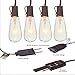 SUNSGNE 20Ft Edison Outdoor String Lights with 22 Clear Edison Bulbs, ST40 Vintage Bulbs String Lights, 7W Christmas Hanging Backyard Porch Balcony Party Decoration Lights, E17/C9 Socket Base, Brown