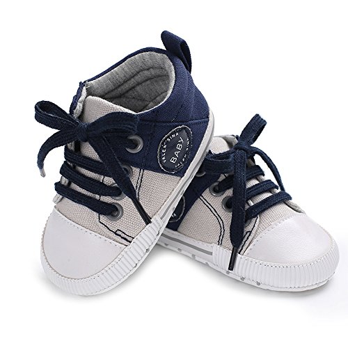 image for SOFMUO Baby Girls Boys Canvas Shoes Soft Sole Toddler First Walker Inf