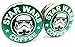 Star Wars Coffee Ear Plugs - Stainless Steel Screw-On Ear Plugs - 7 Sizes - Pair - New!