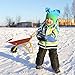HAPPYGRILL Kids Wheelbarrow, Yard Rover Steel Tray, Metal Construction Toys Kart, Tote Dirt/Leaves/Tools in Garden for Toddlers, Kids Play Tools