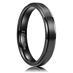 King Will Men 4mm Black Matte Brushed Stainless