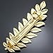 Q&Q Fashion Festival Bridal Gold Leaf Branch French Updo Hair Pin Clip Dress Snap Barrette