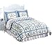 Collections Etc Summer Breeze Floral Lattice Reversible Lightweight Quilt - Seasonal Décor, Blue, King