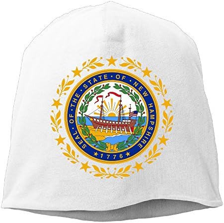 Unisex Flag Of New Hampshire Adult Fashion Skull Caps Wool Beanies Cap White