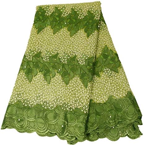 2019 Lowest New High Quality Lace Fabric 5Yards Embroidery Rhinestones Bead Lace Fabric 10Colors African Lace Fabric Nigeria Laces Fabric Bridal French Tulle Lace Fabric for Women