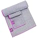 Zinialy Non Slip Hot Yoga Towels Set, Microfiber Large Mat Towel and Small Hand Towel, Ultra Absorbent and Fast Drying, Best Towel for Bikram Yoga, Gym, Pilates, Beach, Travel (Berry Chia)