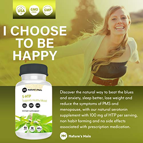 5 HTP 100 mg Serotonin Supplements ǀ Anxiety Relief, Stress Relief