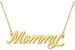 Aoloshow Personalized Name Necklace Custom Any Name Necklaces Jewelry for Womens New Mom Bridesmaid Gift