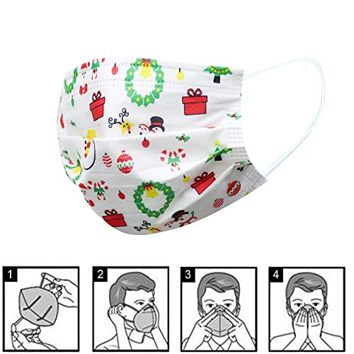 Disposable Christmas Face Mask for Adult3 Layer Mask with Adjustable