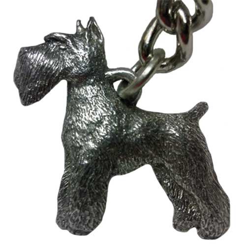 Schnauzer George Harris Pewter Keychain