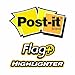 Post-it(R) Flag+ Highlighter, Yellow and either Pink or Blue, 50 Color Coordinated Flags/Highlighter, 2/Pack
