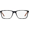 Ralph by Ralph Lauren Men's RL6133 Rectangular Prescription Eyewear Frames, Silver/Demo Lens, 54 mm