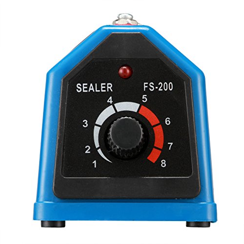 Windmax 8" Hand Impulse Sealer Heat Seal Machine Poly Sealing Free Element Grip (8", Blue)