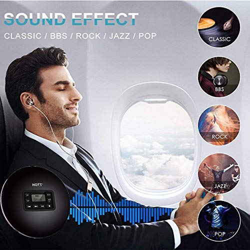 Portable cd Player, personal CD Player, CD Walkman, with LCD Display, support CD and MP3 disc, enjoy your music and audio book - Thumbnail 2