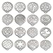 Lofekea Barista Coffee Stencils, 16PCS Stainless Steel Coffee Decorating Template for Latte Cappuccino, Cupcake Cookie Stencils