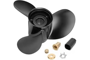 QICLEAR OEM 13 1/4 x17 Upgrade Boat Propeller 48-77344A45 fit Mercury Outboard Motos 60 75 80 90 100 115 125 HP,15 Spline Tooth,Hub Kits Included, RH