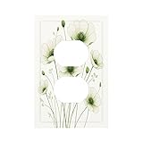 OILbiexn Outlet Covers Minimalist Green Flowers