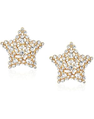 Statement Studs Clear/Gold Stud Earrings
