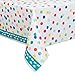 Multicolor Confetti Cake Birthday Rectangular Plastic Table Cover (54