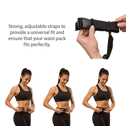 Vanten Running Belt Waist Pack, Waterproof Runners Belt Phone Holder Fit All Phone Models, Reflective Sport Waist Pack,Adjustable Sport Waist Pack Fit Most Waist Sizes - Thumbnail 3