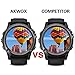 AKWOX (Pack of 6) Screen Protector for Garmin Fenix 3 HR [HD Clear][Anti-Glare][Anti-Bubble] Full Coverage TPU Screen Protective Film for Garmin Fenix 3 HR
