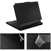 Yiodelu Laptop Case Set for 2025 Legion Pro 7i Gen 10 Intel 16" Scratch-Resistant & Drop-Resistant Hard Shell Frosted Transparent Protective Cover + Keyboard Cover + Screen Film(Matte Black)