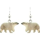 Polar Bear Earrings by d'ears Non-Tarnish Sterling Silver French Hook Ear Wire