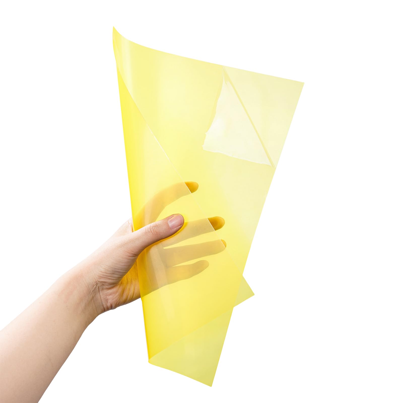 Photo 1 of 10-Pack A4 Colored PVC Flexible Plastic Sheets, 0.3mm Yellow Transparent Film for Office Reports, Presentation Covers, Document Protection & DIY Crafts