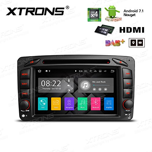 XTRONS HDMI Android 7.1 Quad Core 7 Inch HD Digital Touch Screen Car Stereo Radio DVD Player GPS for Mercedes Benz C/GClass W203 W463