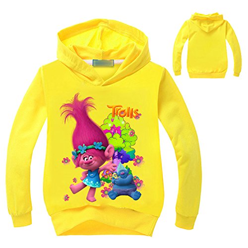 PCLOUD Trolls Little and Big Girls Cartoon Printed Hoodie