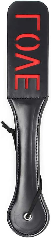 daogong Leather Paddles Rounded Corner 2 Layer Leather Engraved English