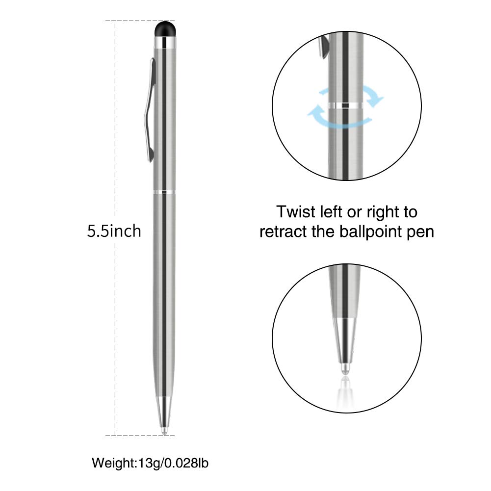 Styluses Samsung And Other Touch Screen Devices Tablet 2 In 1 Capacitive Stylus Ballpoint Pen Stylus For Ipad Urophylla Stylus Pen Silver 10pack Stylus Pens For Touch Screens Kindle Iphone Cell Phones