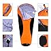 ENKEEO Mummy Camping Sleeping Bag 91x34 Inch 20-30 Degree Ultralight Sleeping Bag with Waterproof Taffeta Shell/Breathable Hollow Cotton, Compression Sack for 4 Season Hiking (Black & Orange)