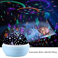 TekHome Baby Toys 6 to 12 Months, Baby Boy Gifts for 1 2 3 Year Old, Toys for 4-5 Year Old Boys, Star Baby Light Projector, Newborn New Baby Shower Gifts for Boys, 2 Films, 8 Colors, 48 Effects, Blue.