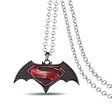 Broadmix Batman V Superman: Dawn of Justice Superman in Batman Logo Pendent Chain Necklace