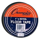 Champion Sports Floor Tape - 1in x 36 yd. Color: Black (1X36FTBK)