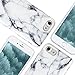 SANKTON Soft TPU Case with Matte Pattern for iPhone 7 / iPhone 8 4.7-inch (White Marble)