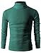 H2H Mens Slim Fit Basic Ribbed Thermal Turtleneck Pullover Sweaters