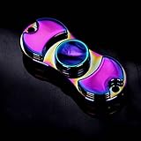 DMaos, Tri-Spinner Fidget Spin Toy Smooth Surface Metal Pure Aluminum With Premium Hybrid Ceramic Bearing Ultra Durable - Purple
